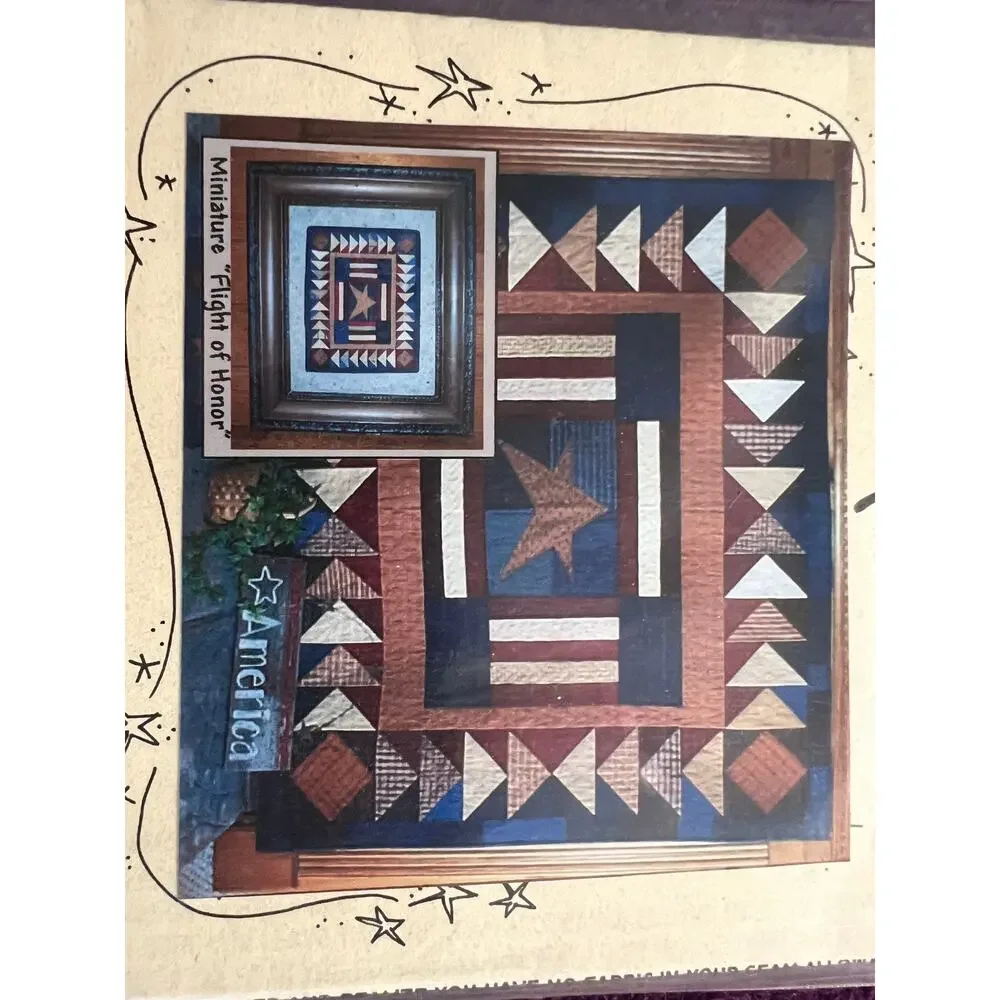 quilt pattern flag farm quilt flight of honor miniature and wall hanging